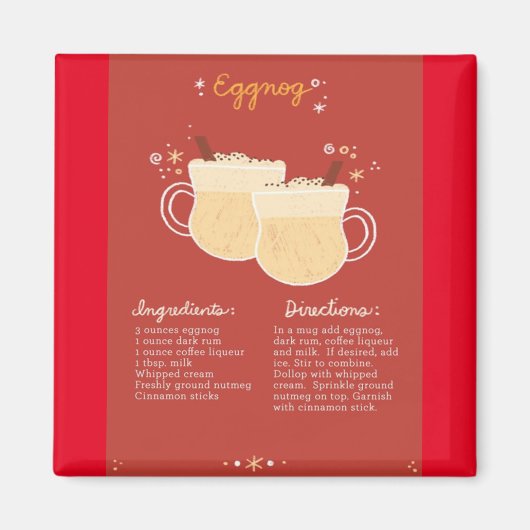 Eggnog Recipe Magnet (Vorne)