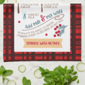 Eggnog Rezept Festliche Weihnachtsfeier Geschirrtuch (Gefaltet)