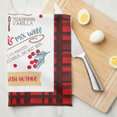 Eggnog Rezept Festliche Weihnachtsfeier Geschirrtuch (Viertel Falte)