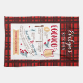 Eggnog Rezept Festliche Weihnachtsfeier Geschirrtuch (Horizontal)