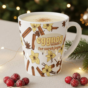 Eggnog Season Personalisiert gemütliche Latte Tass Milchtasse
