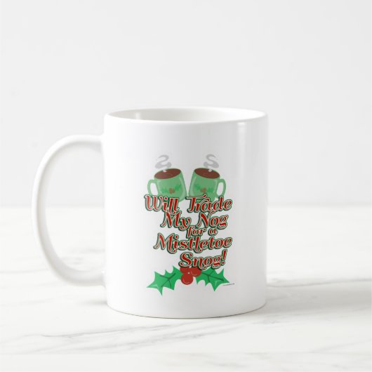 Eggnog Snog Cheeky Fun Hotel Slogan Kaffeetasse (Links)