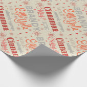 Eggnog Typografie Geschenkpapier (Ecke)