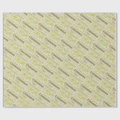 Eggnog Typografie Geschenkpapier (Flach)