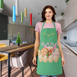 Eggnog und andere Leckereien grün Schürze