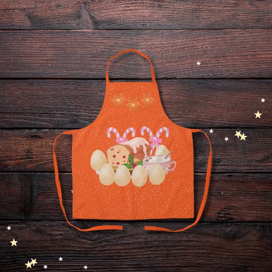 Eggnog und andere Leckereien, orange Schürze