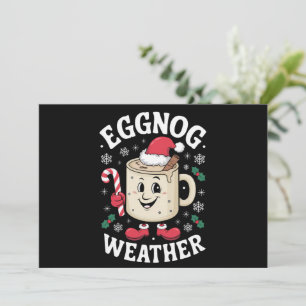 Eggnog Weather Christmas Retro Feiertagskarte