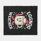 Eggnog Weather Christmas Retro Fleecedecke (Vorderseite (Horizontal))