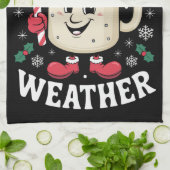 Eggnog Weather Christmas Retro Geschirrtuch (Gefaltet)