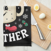 Eggnog Weather Christmas Retro Geschirrtuch (Viertel Falte)