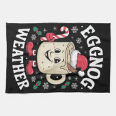 Eggnog Weather Christmas Retro Geschirrtuch (Horizontal)