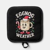 Eggnog Weather Christmas Retro Topflappen (Vorderseite)
