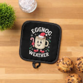 Eggnog Weather Christmas Retro Topflappen (Oben Unten)