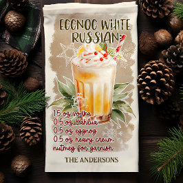 Eggnog White Russian Christmas Cocktail Rezept Geschirrtuch