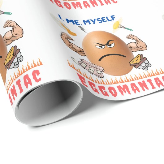 Eggomaniac - Das Badass Ei! | Happy Oaster Funny Geschenkpapier (Rolleneckpunkt)