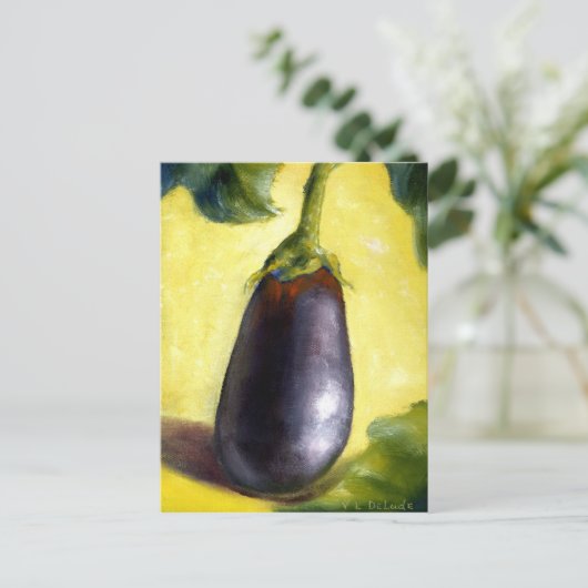 Eggpflanze Kunst aus Ölgemälden Postkarte (Stehend Vorderseite)