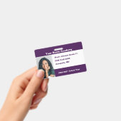 Eggpflanze Lila macht es sich selbst maßgeschneide Ausweis (Handheld)