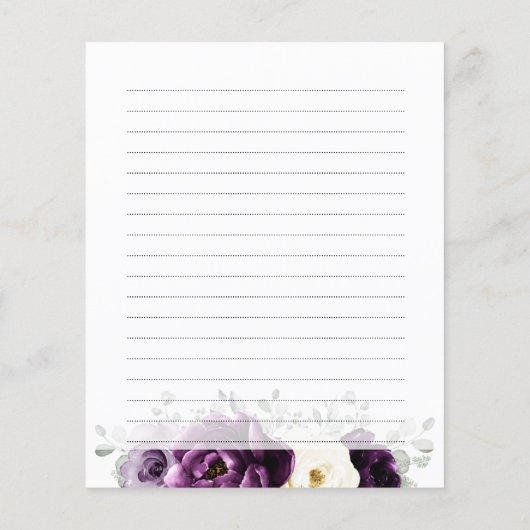 Eggpflanze Lila Pflaume Elfenbeinharz Brautparty R (Rückseite)