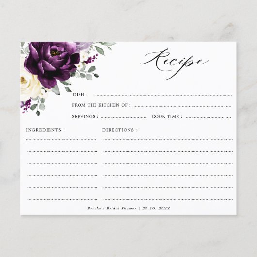 Eggpflanze Lila Pflaume Elfenbeinharz Brautparty R (Vorderseite)