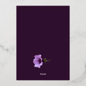 Eggpflanze Lila Plum floral Folieneinladung (Rückseite)