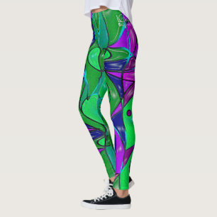 Eggpflanze und Limone Leggings