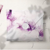 Eggplant Alcohol Ink Elegante Hochzeit Einladung