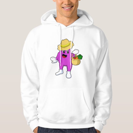Eggplant als Bauer mit Carrot Hoodie (Vorderseite)