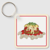 Eggplant Aubgergine Parm Parmesan Italian Food Schlüsselanhänger (Vorderseite)