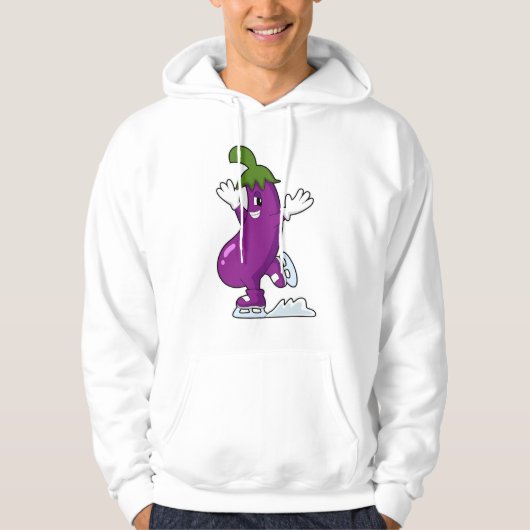 Eggplant bei Ice Skaten mit Ice-Skaten Hoodie (Vorderseite)