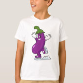 Eggplant bei Ice Skaten mit Ice-Skaten T-Shirt (Vorderseite)