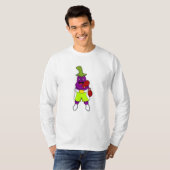 Eggplant beim Boxen mit Boxhandschuhen T-Shirt (Vorne ganz)