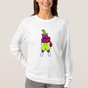 Eggplant beim Boxen mit Boxhandschuhen T-Shirt