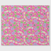 Eggplant Birthday Pattern Geschenkpapier (Flach)