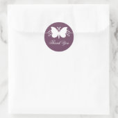 Eggplant Butterfly Wirbel Danke Stickers (Tasche)