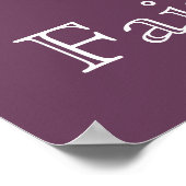 Eggplant Butterfly Wirbel Virtue Poster (Ecke)