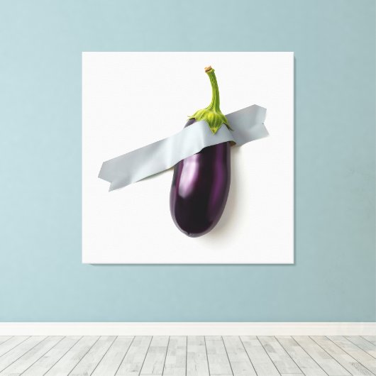 Eggplant Canvas Print Leinwanddruck (Insitu (Holzboden))
