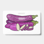 Eggplant Cartoon-Abbildung Ausweis (Rückseite)