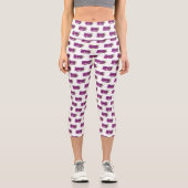 Eggplant Cartoon-Abbildung Capri Leggings (Vorderseite)