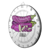 Eggplant Cartoon-Abbildung Dartscheibe (Vorderseite rechts)