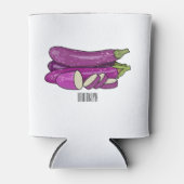 Eggplant Cartoon-Abbildung Dosenkühler (Vorderseite)