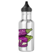 Eggplant Cartoon-Abbildung Edelstahlflasche (Rechts)