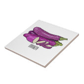 Eggplant Cartoon-Abbildung Fliese (Seite)