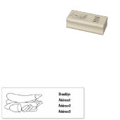 Eggplant Cartoon-Abbildung Gummistempel (Stempel)