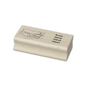 Eggplant Cartoon-Abbildung Gummistempel (Stempel)