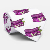 Eggplant Cartoon-Abbildung Krawatte (Gerollt)