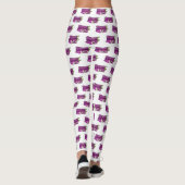 Eggplant Cartoon-Abbildung Leggings (Rückseite)