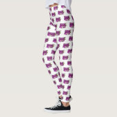 Eggplant Cartoon-Abbildung Leggings (Links)