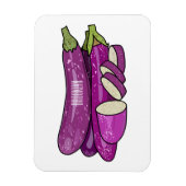 Eggplant Cartoon-Abbildung Magnet (Vertikal)