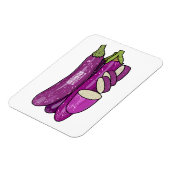 Eggplant Cartoon-Abbildung Magnet (Linke Seite)