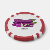 Eggplant Cartoon-Abbildung Pokerchips (Einzeln)